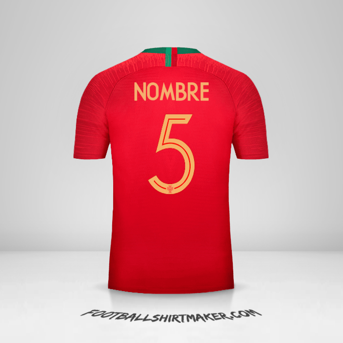 Jersey Portugal 2018 -  nombre - 5