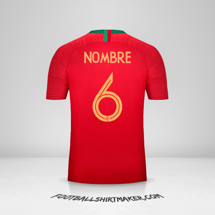 Jersey Portugal 2018 -  nombre - 6