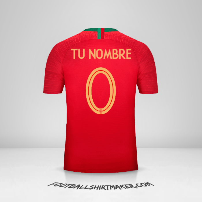 Jersey Portugal 2018 -  tu nombre - 0