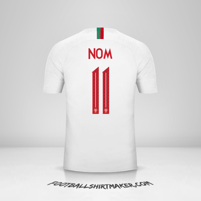 Maillot Portugal 2018 Extérieur -  nom - 11
