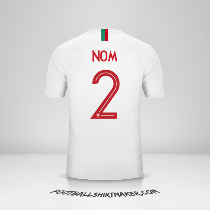 Maillot Portugal 2018 Extérieur -  nom - 2