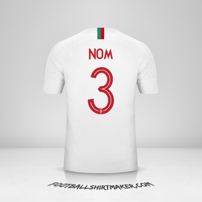 Maillot Portugal 2018 Extérieur -  nom - 3