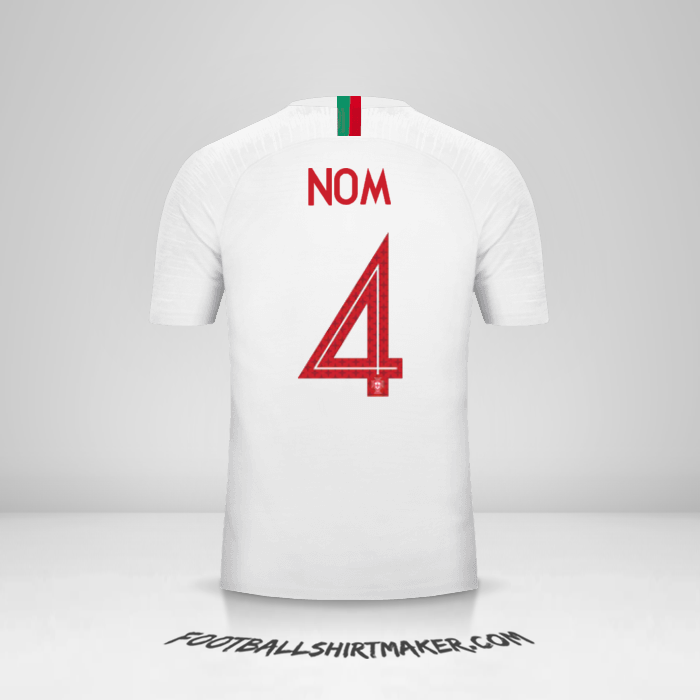 Maillot Portugal 2018 Extérieur -  nom - 4
