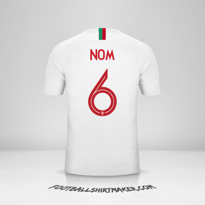 Maillot Portugal 2018 Extérieur -  nom - 6