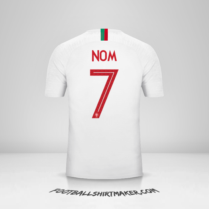 Maillot Portugal 2018 Extérieur -  nom - 7