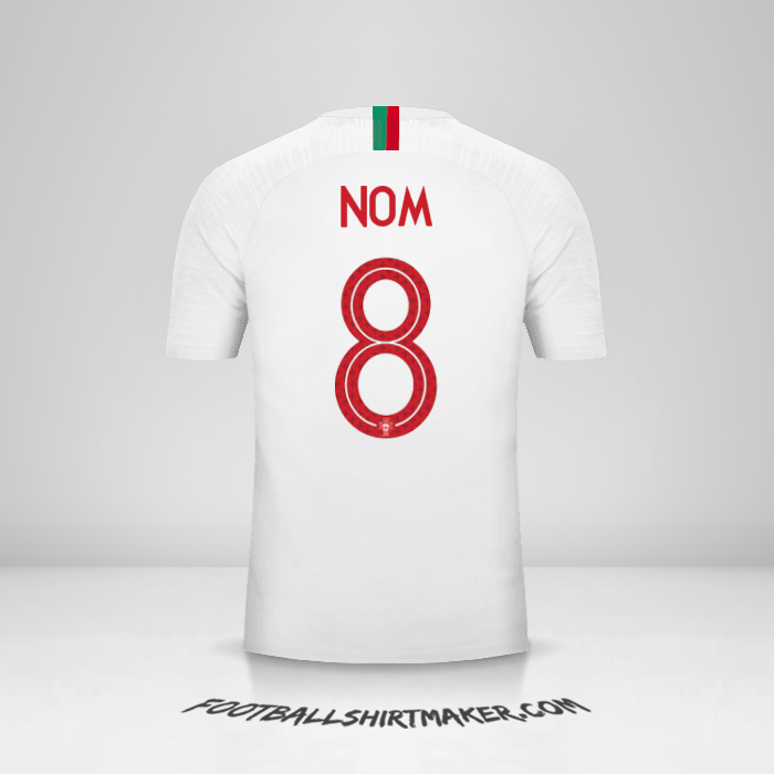 Maillot Portugal 2018 Extérieur -  nom - 8