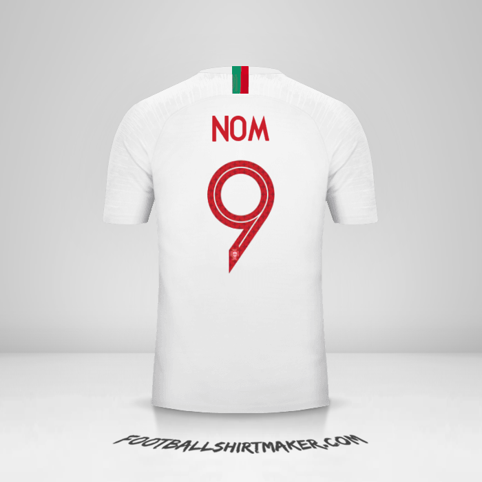Maillot Portugal 2018 Extérieur -  nom - 9