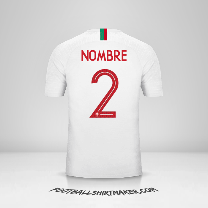 Camiseta Portugal 2018 Visita -  nombre - 2