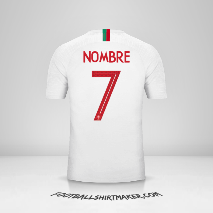 Camiseta Portugal 2018 Visita -  nombre - 7