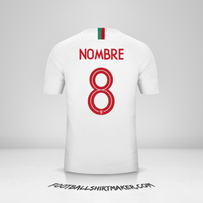 Camiseta Portugal 2018 Visita -  nombre - 8