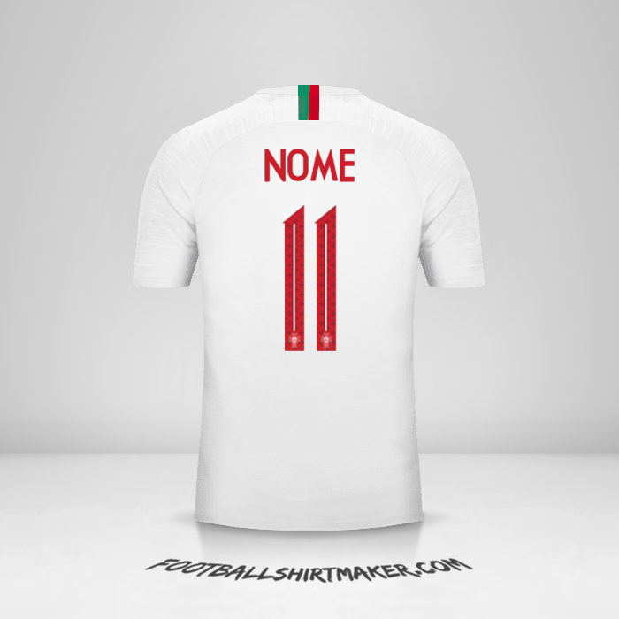 Maglia Portogallo 2018 Seconda -  nome - 11
