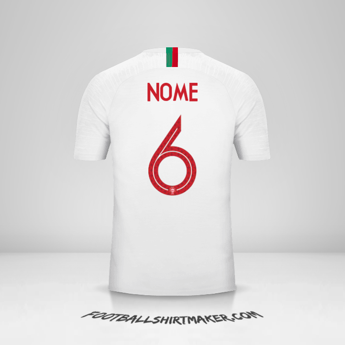 Maglia Portogallo 2018 Seconda -  nome - 6