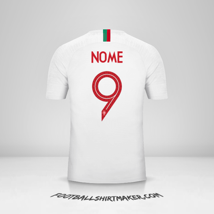 Maglia Portogallo 2018 Seconda -  nome - 9