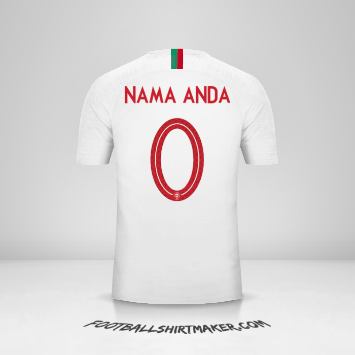 Jersey Portugal 2018 II -  nama anda - 0