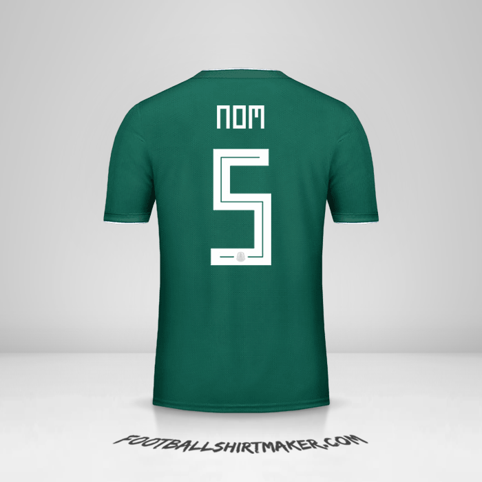 Maillot Mexique 2018 -  nom - 5
