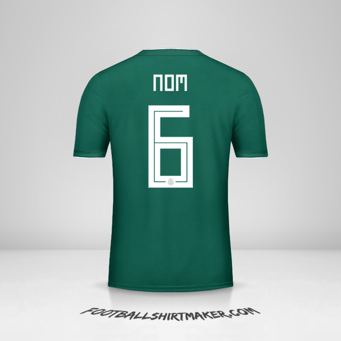 Maillot Mexique 2018 -  nom - 6