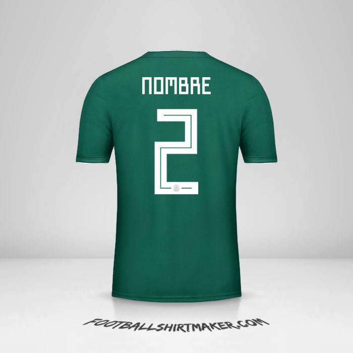 Jersey Mexico 2018 -  nombre - 2