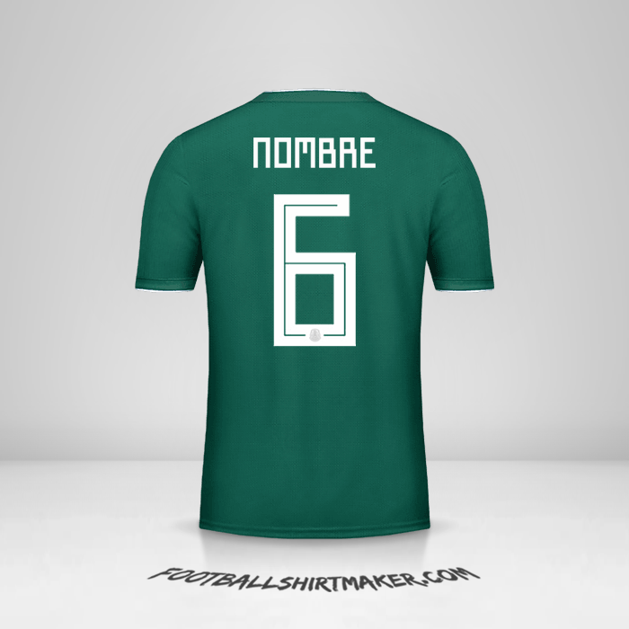 Jersey Mexico 2018 -  nombre - 6
