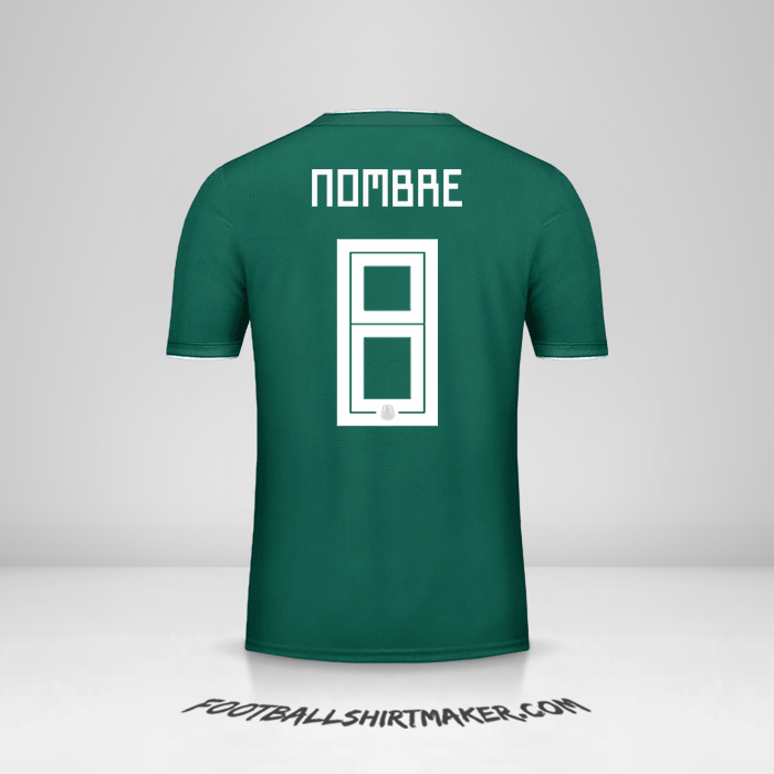 Jersey Mexico 2018 -  nombre - 8