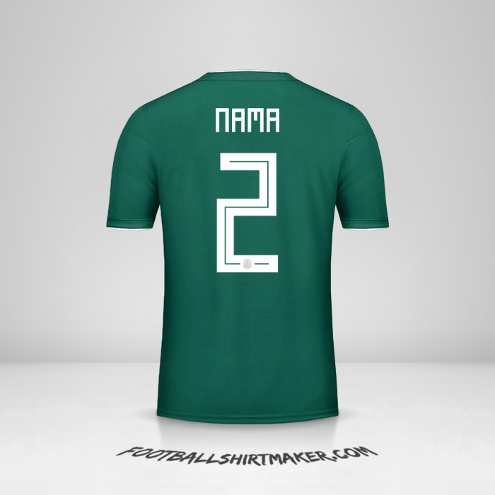 Jersey Meksiko 2018 -  nama - 2
