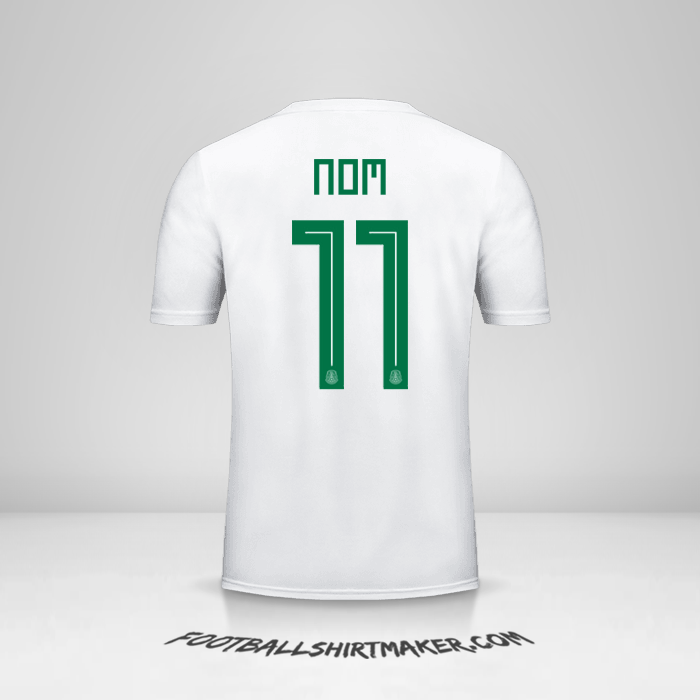 Maillot Mexique 2018 Extérieur -  nom - 11