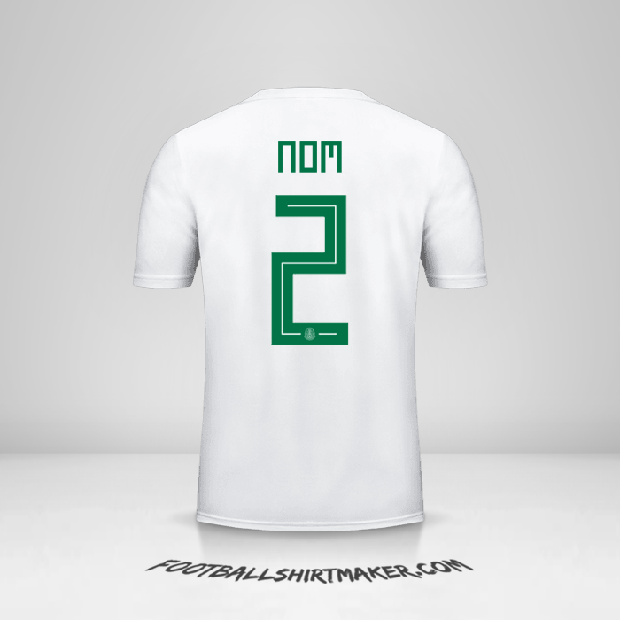 Maillot Mexique 2018 Extérieur -  nom - 2