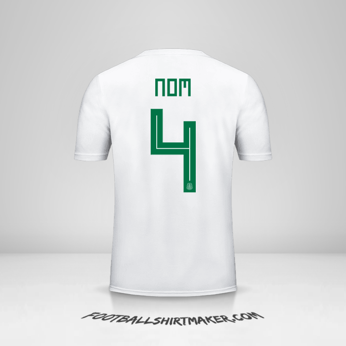 Maillot Mexique 2018 Extérieur -  nom - 4
