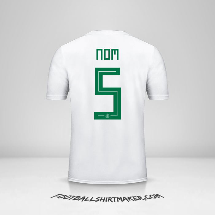 Maillot Mexique 2018 Extérieur -  nom - 5