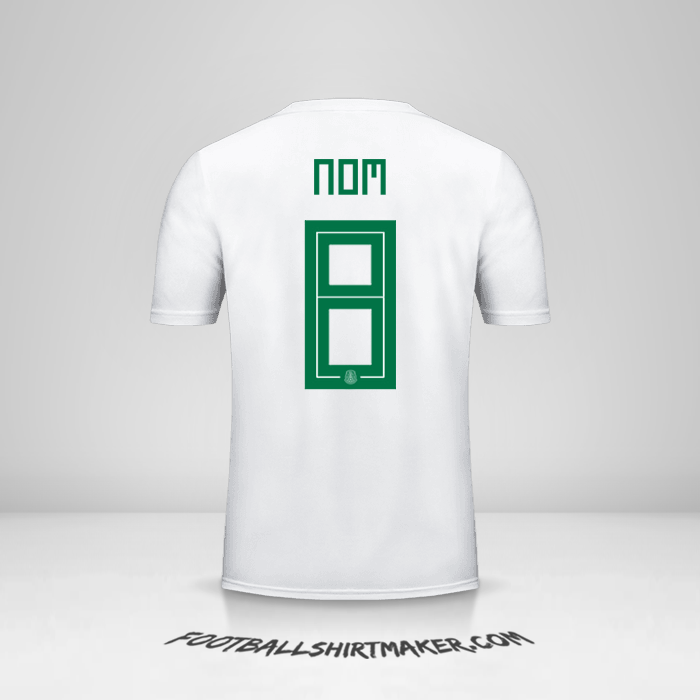 Maillot Mexique 2018 Extérieur -  nom - 8