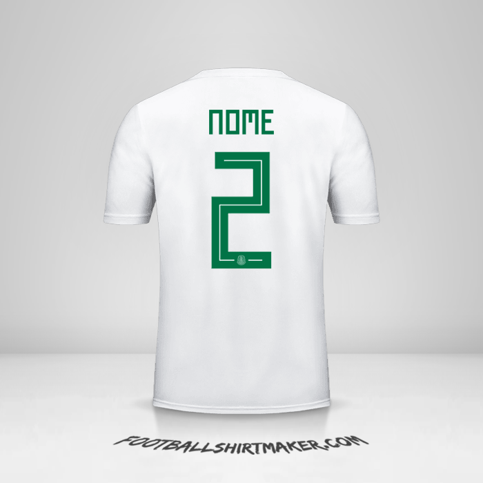 Maglia Messico 2018 Seconda -  nome - 2