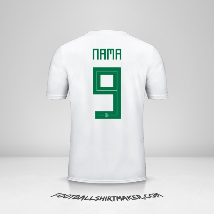 Jersey Meksiko 2018 Alternatif -  nama - 9