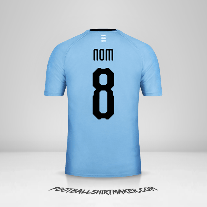 Maillot Uruguay 2018 -  nom - 8