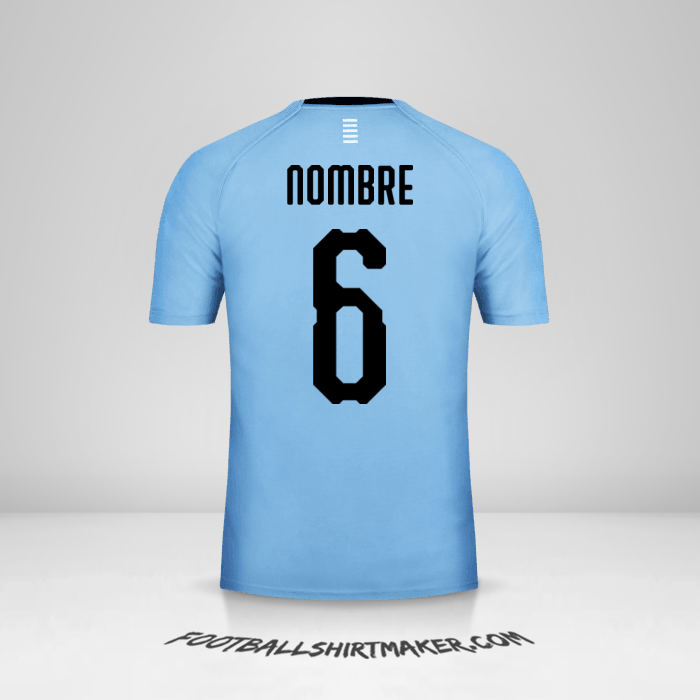 Camiseta Uruguay 2018 -  nombre - 6