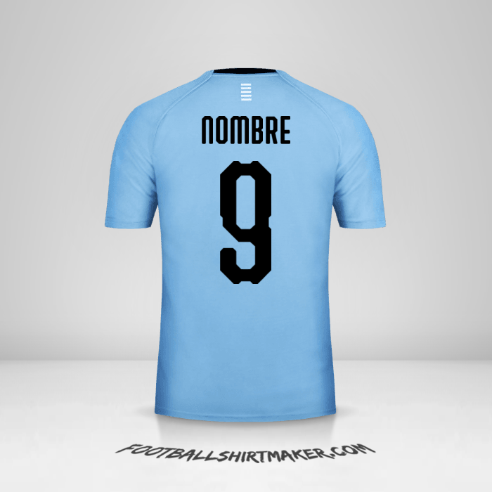 Jersey Uruguay 2018 -  nombre - 9
