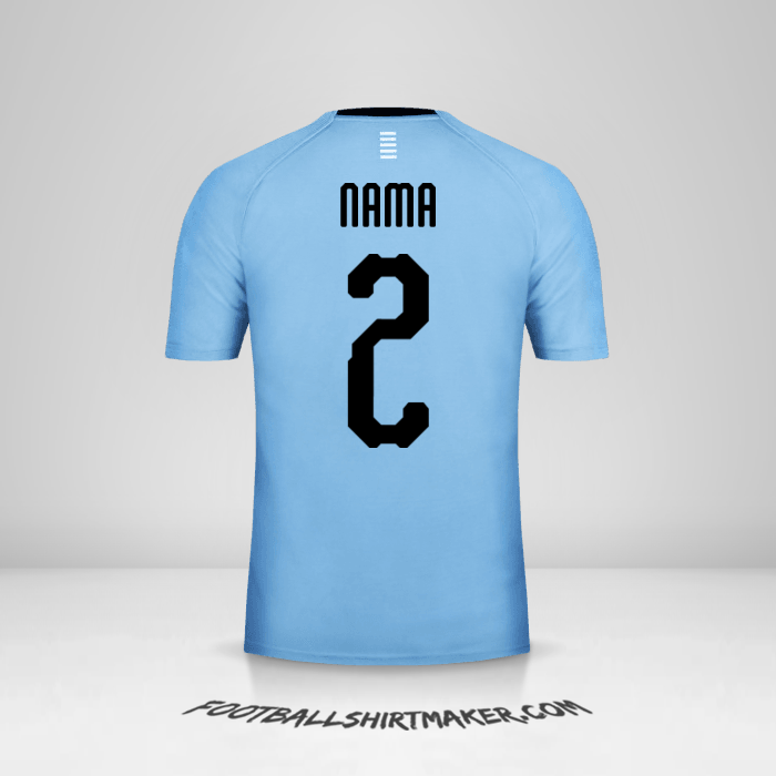 Jersey Uruguay 2018 -  nama - 2