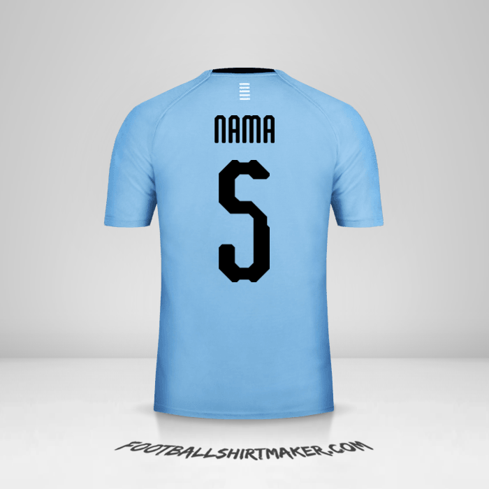Jersey Uruguay 2018 -  nama - 5