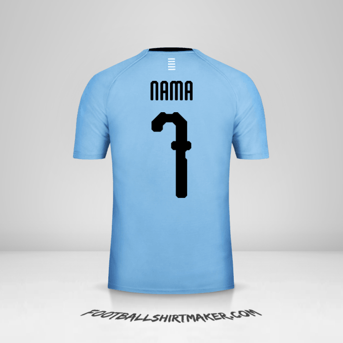 Jersey Uruguay 2018 -  nama - 7
