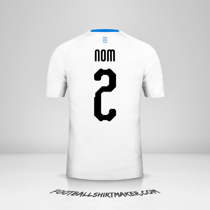 Maillot Uruguay 2018 Extérieur -  nom - 2