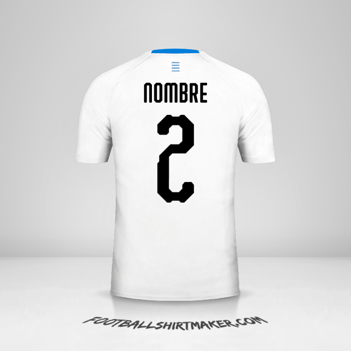 Jersey Uruguay 2018 Visita -  nombre - 2