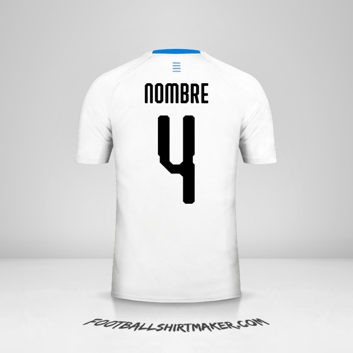Jersey Uruguay 2018 Visita -  nombre - 4