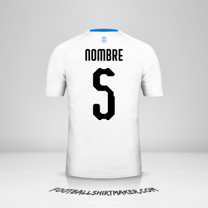 Camiseta Uruguay 2018 Visita -  nombre - 5