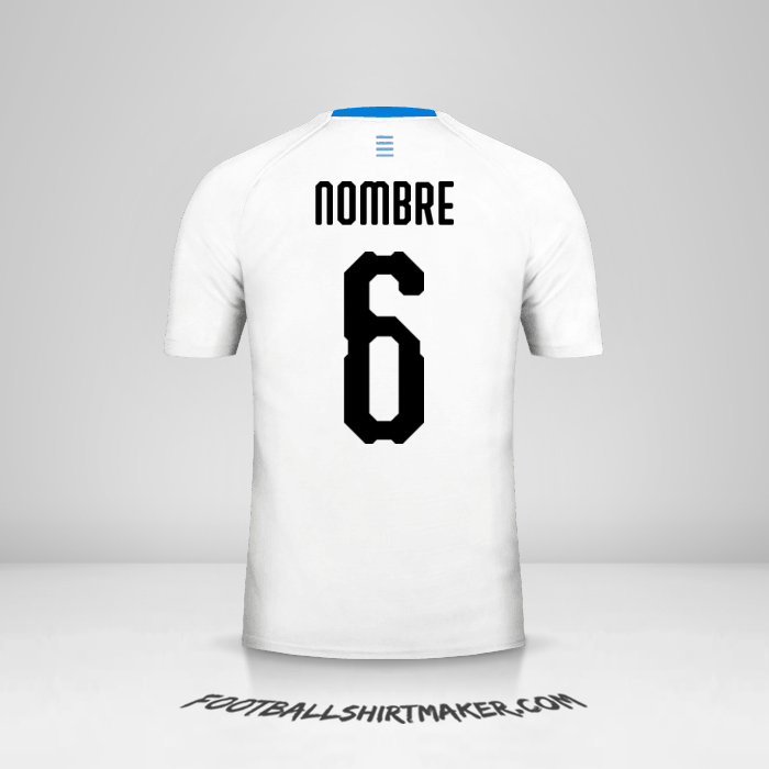 Jersey Uruguay 2018 Visita -  nombre - 6
