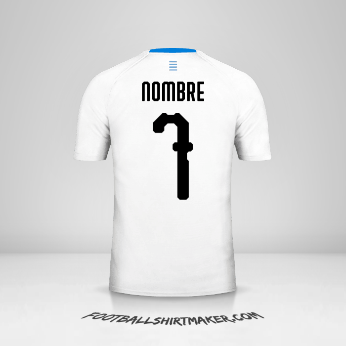 Camiseta Uruguay 2018 Visita -  nombre - 7
