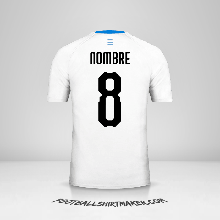 Jersey Uruguay 2018 Visita -  nombre - 8