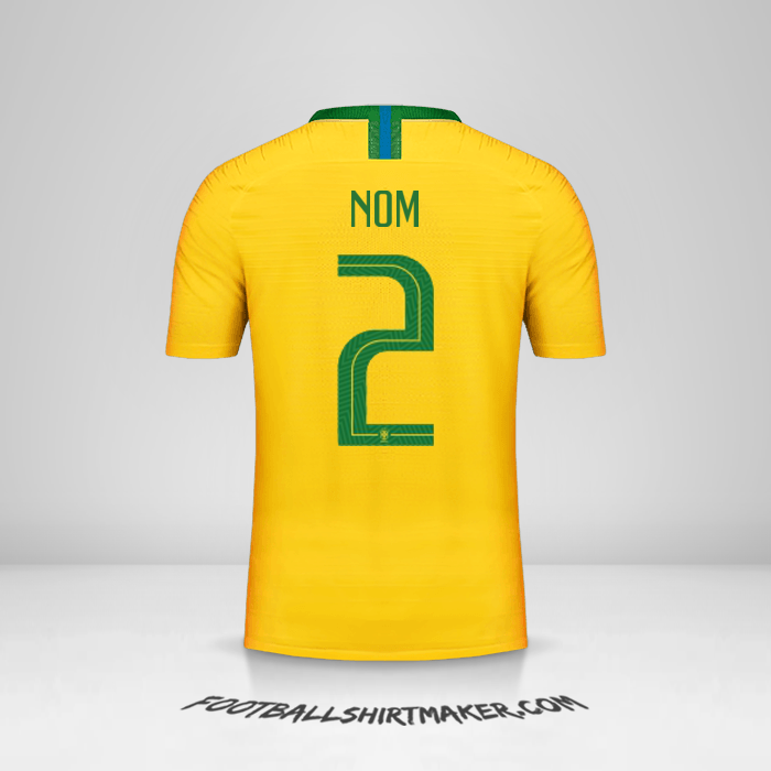 Maillot Brésil 2018 -  nom - 2