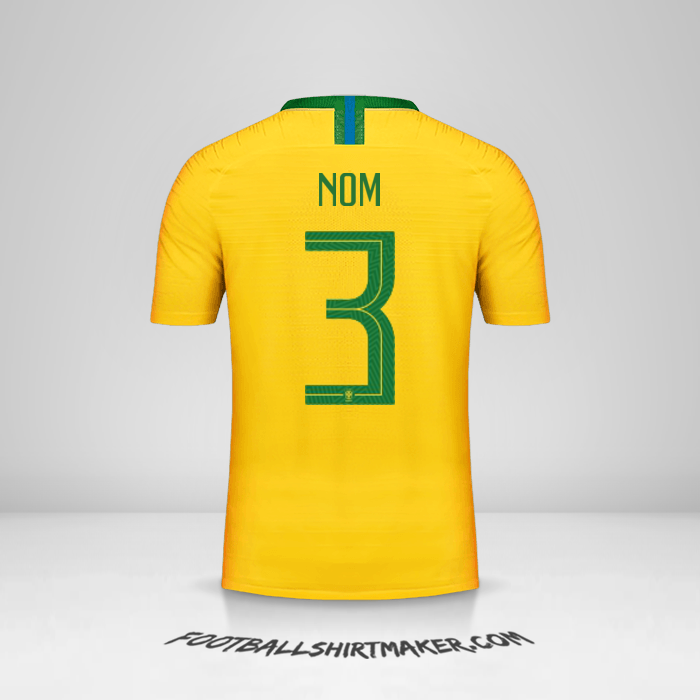 Maillot Brésil 2018 -  nom - 3