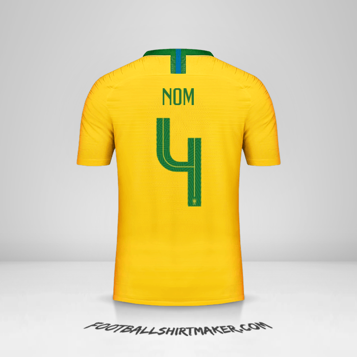 Maillot Brésil 2018 -  nom - 4