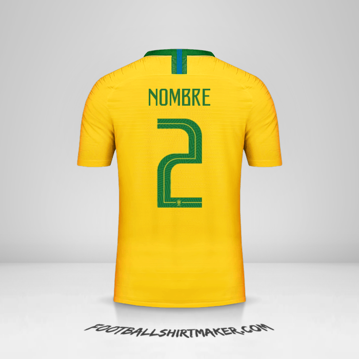 Jersey Brasil 2018 -  nombre - 2