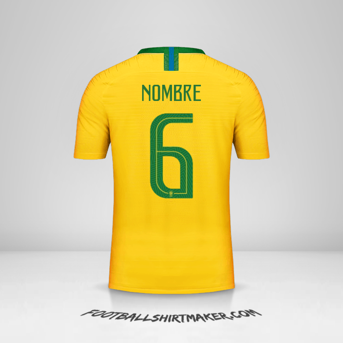 Jersey Brasil 2018 -  nombre - 6
