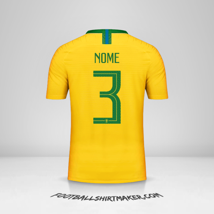 Camisa Brasil 2018 -  nome - 3
